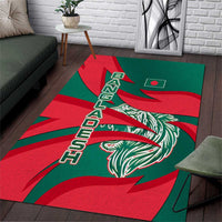 Bangladesh Area Rug with Tiger Bengal Design and National Emblem Motif