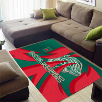 Bangladesh Area Rug with Tiger Bengal Design and National Emblem Motif