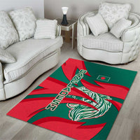Bangladesh Area Rug with Tiger Bengal Design and National Emblem Motif