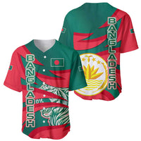 Bangladesh Baseball Jersey with Tiger Bengal Design and National Emblem Motif