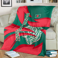Bangladesh Blanket with Tiger Bengal Design and National Emblem Motif