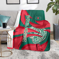 Bangladesh Blanket with Tiger Bengal Design and National Emblem Motif
