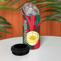Bangladesh 4 in 1 Can Cooler Tumbler with Tiger Bengal Design and National Emblem Motif