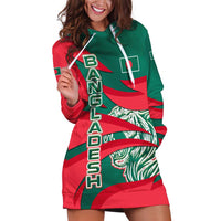 Bangladesh Hoodie Dress with Tiger Bengal Design and National Emblem Motif