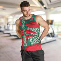 Bangladesh Men Tank Top with Tiger Bengal Design and National Emblem Motif