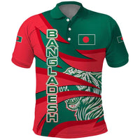 Bangladesh Polo Shirt with Tiger Bengal Design and National Emblem Motif