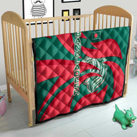 Bangladesh Quilt with Tiger Bengal Design and National Emblem Motif