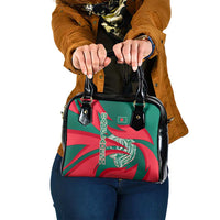 Bangladesh Shoulder Handbag with Tiger Bengal Design and National Emblem Motif