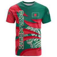 Bangladesh T Shirt with Tiger Bengal Design and National Emblem Motif