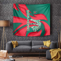 Bangladesh Tapestry with Tiger Bengal Design and National Emblem Motif