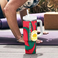 Bangladesh Tumbler With Handle with Tiger Bengal Design and National Emblem Motif