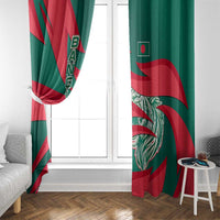 Bangladesh Window Curtain with Tiger Bengal Design and National Emblem Motif