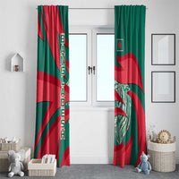 Bangladesh Window Curtain with Tiger Bengal Design and National Emblem Motif