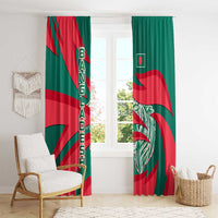 Bangladesh Window Curtain with Tiger Bengal Design and National Emblem Motif