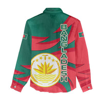 Bangladesh Women Casual Shirt with Tiger Bengal Design and National Emblem Motif