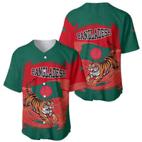 Bangladesh Flag Baseball Jersey with Royal Bengal Tiger Design
