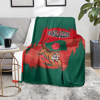 Bangladesh Flag Blanket with Royal Bengal Tiger Design