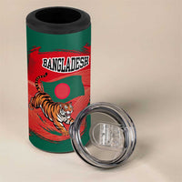 Bangladesh Flag 4 in 1 Can Cooler Tumbler with Royal Bengal Tiger Design
