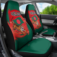 Bangladesh Flag Car Seat Cover with Royal Bengal Tiger Design
