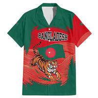 Bangladesh Flag Family Matching Mermaid Dress and Hawaiian Shirt with Royal Bengal Tiger Design