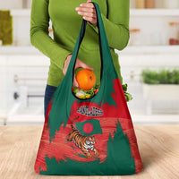 Bangladesh Flag Grocery Bag with Royal Bengal Tiger Design