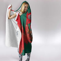 Bangladesh Flag Hooded Blanket with Royal Bengal Tiger Design