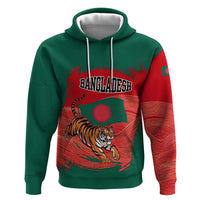 Bangladesh Flag Hoodie with Royal Bengal Tiger Design