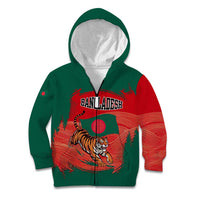 Bangladesh Flag Kid Hoodie with Royal Bengal Tiger Design