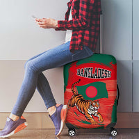Bangladesh Flag Luggage Cover with Royal Bengal Tiger Design