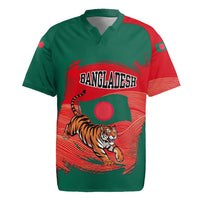 Bangladesh Flag Rugby Jersey with Royal Bengal Tiger Design