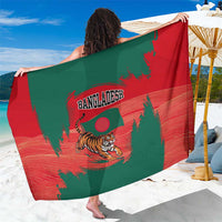Bangladesh Flag Sarong with Royal Bengal Tiger Design
