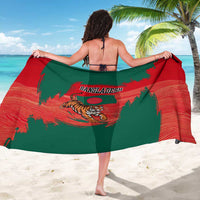 Bangladesh Flag Sarong with Royal Bengal Tiger Design