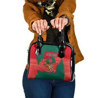 Bangladesh Flag Shoulder Handbag with Royal Bengal Tiger Design