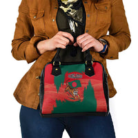 Bangladesh Flag Shoulder Handbag with Royal Bengal Tiger Design