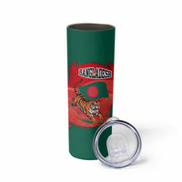 Bangladesh Flag Skinny Tumbler with Royal Bengal Tiger Design