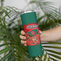 Bangladesh Flag Skinny Tumbler with Royal Bengal Tiger Design