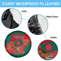 Bangladesh Flag Spare Tire Cover with Royal Bengal Tiger Design
