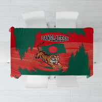 Bangladesh Flag Tablecloth with Royal Bengal Tiger Design