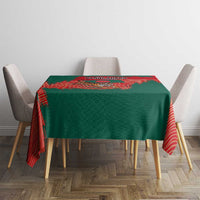 Bangladesh Flag Tablecloth with Royal Bengal Tiger Design