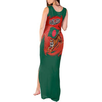 Bangladesh Flag Tank Maxi Dress with Royal Bengal Tiger Design