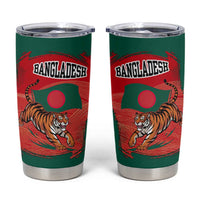 Bangladesh Flag Tumbler Cup with Royal Bengal Tiger Design