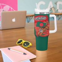 Bangladesh Flag Tumbler With Handle with Royal Bengal Tiger Design