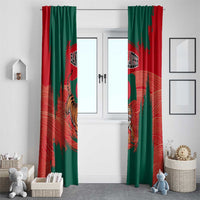 Bangladesh Flag Window Curtain with Royal Bengal Tiger Design