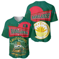 Bangladesh Chittagong Heritage Baseball Jersey with National Emblem and Flag