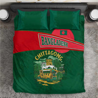 Bangladesh Chittagong Heritage Bedding Set with National Emblem and Flag
