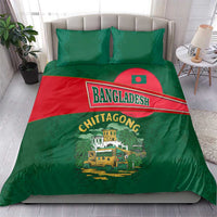 Bangladesh Chittagong Heritage Bedding Set with National Emblem and Flag