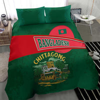 Bangladesh Chittagong Heritage Bedding Set with National Emblem and Flag