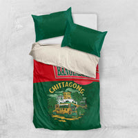 Bangladesh Chittagong Heritage Bedding Set with National Emblem and Flag
