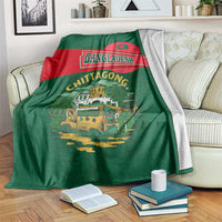 Bangladesh Chittagong Heritage Blanket with National Emblem and Flag