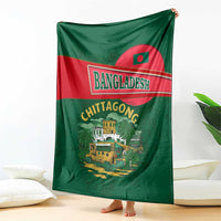 Bangladesh Chittagong Heritage Blanket with National Emblem and Flag